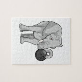 Elephant bij Bowling met Bowling ball Legpuzzel (Horizontaal)