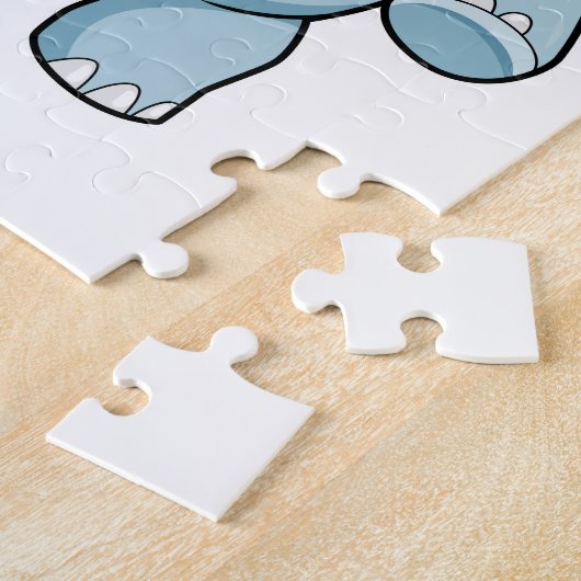 Elephant bij Bowling met Bowling ball Legpuzzel (Zijkant)