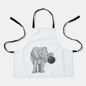 Elephant bij Bowling met Bowling ball Schort (Voorkant)
