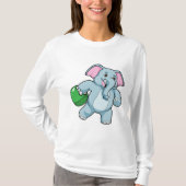 Elephant bij Bowling met Bowling ball T-shirt (Voorkant)