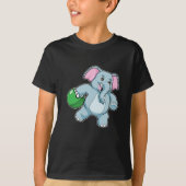 Elephant bij Bowling met Bowling ball T-shirt (Voorkant)