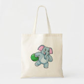 Elephant bij Bowling met Bowling ball Tote Bag (Voorkant)