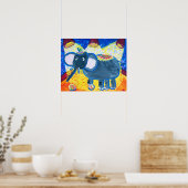Elephant bij Circus Poster (Keuken)
