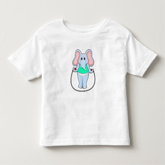Elephant bij fitness met afneemtouw.PNG Kinder Shirts (Voorkant)