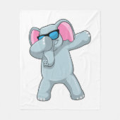 Elephant bij Hip Hop Dance Dab Fleece Deken (Voorkant)