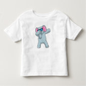 Elephant bij Hip Hop Dance Dab Kinder Shirts (Voorkant)