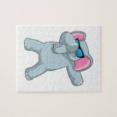 Elephant bij Hip Hop Dance Dab Legpuzzel (Horizontaal)