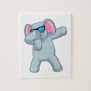 Elephant bij Hip Hop Dance Dab Legpuzzel