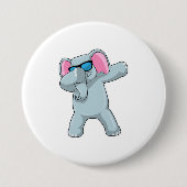 Elephant bij Hip Hop Dance Dab Ronde Button 7,6 Cm (Voorkant)