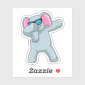 Elephant bij Hip Hop Dance Dab Sticker (Vel)