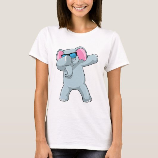 Elephant bij Hip Hop Dance Dab T-shirt (Voorkant)