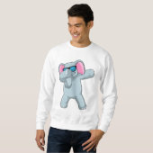Elephant bij Hip Hop Dance Dab Trui (Voorkant volledig)