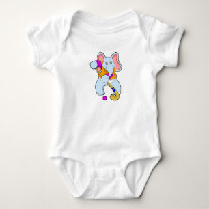 Elephant bij Hockey met Hockey bat Romper