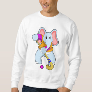 Elephant bij Hockey met Hockey bat Trui