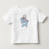 Elephant bij honkbal kinder shirts (Voorkant)