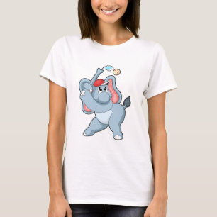 Elephant bij honkbal t-shirt