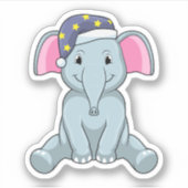 Elephant bij slaapstand met nachtelijk pet sticker (Voorkant)