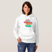 Elephant bij Snowboarding met Snowboard Hoodie (Voorkant volledig)