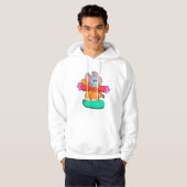 Elephant bij Snowboarding met Snowboard Hoodie (Voorkant volledig)