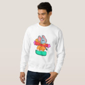 Elephant bij Snowboarding met Snowboard Trui (Voorkant volledig)
