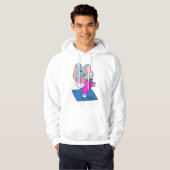 Elephant bij Yoga Stretching-oefeningen Hoodie (Voorkant volledig)