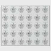 Elephant Birthday Cadeaupapier (Vlak)