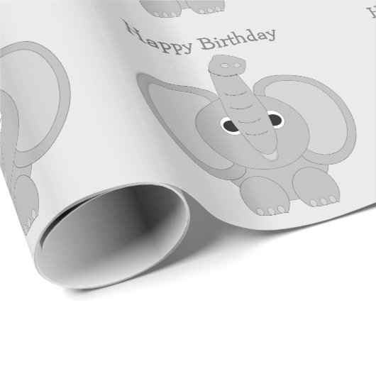 Elephant Birthday Cadeaupapier (Rol Hoek)