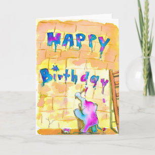 Elephant Birthday Card Kaart