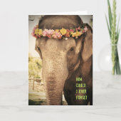 Elephant Birthday Card Kaart (Voorkant)