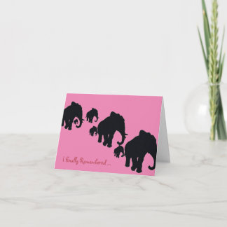 Elephant Birthday Card Kaart