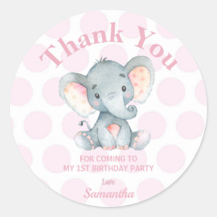 Elephant Birthday Dank u dat u de labels roze vind