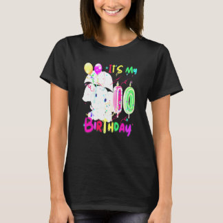 Elephant Birthday It's My 10th Birthday Girls Elep T-shirt
