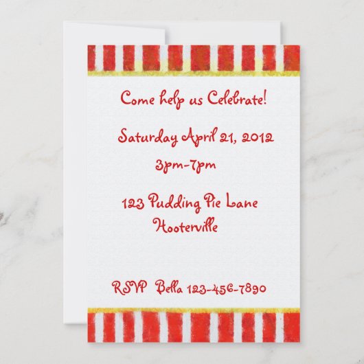 Elephant Birthday Kaart (Achterkant)