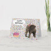 Elephant Birthday Kaart (Voorkant)