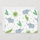 Elephant Birthday Party Invitation Kaart (Achterkant)