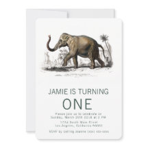  Elephant Birthday Uitnodiging