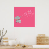 Elephant-blaasbobbels Poster (Keuken)