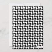 Elephant Black & White Houndstooth Baby shower Kaart (Achterkant)