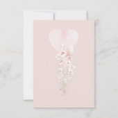 Elephant Blash roze ventilator Boho Baby shower Bedankkaart (Achterkant)