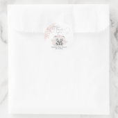 Elephant Blash roze ventilator Boho Baby shower Ronde Sticker (Tas)