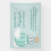 Elephant-Bleek Green Hot Air-ballonschoeisel Spandoek (Verticaal)