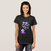 Elephant Blowing Up Purple Balloons Overdose Aware T-shirt (Voorkant volledig)