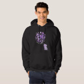 Elephant Blowing Upp Purplee Balloons Fibromyalgia Hoodie (Voorkant volledig)