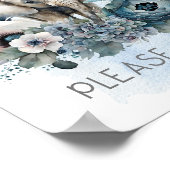 Elephant Blue Baby shower Baby's zijn een zoete be Poster (Hoek)