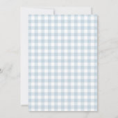 Elephant Blue Balloon Boy Baby shower Kaart (Achterkant)