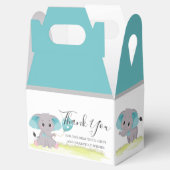 Elephant Blue Bloon Favor Box Bedankdoosjes (Geopend)