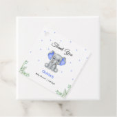 Elephant Blue Boy Baby shower Dank u Bedankjes Labels (In situ)