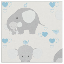 Elephant Blue Gray Safari Animals Nursery Baby Boy Stof