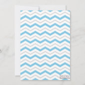 Elephant Blue Grey Chevron Baby Shower-uitvindinge Kaart (Achterkant)