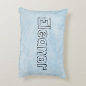 Elephant Blue Personalized Accent Pillow Accent Kussen (Achterkant (Verticaal))